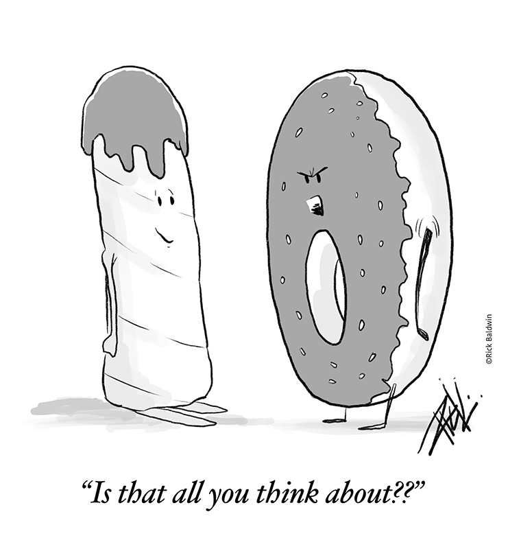 Pastries A cartoon of two pastries talking.