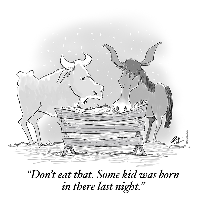 The Manger cartoon